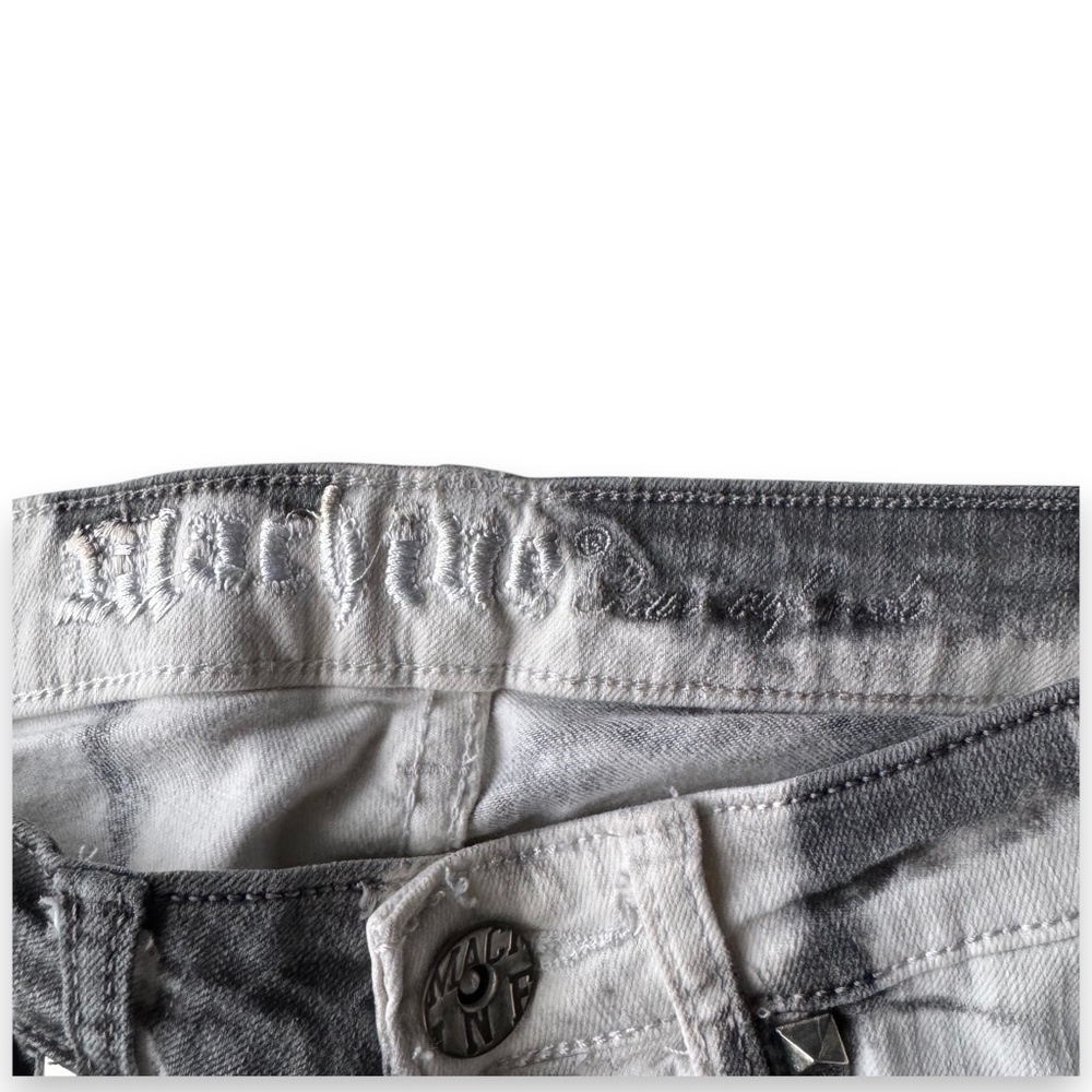 MACHINE gray tie-dye studded jeans size 0 - Picture 8 of 15